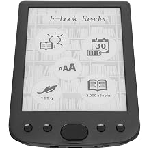 Generic 6in Screen Electric Reader, 8GB Memory Ebook Reader, 2500mAh Battery with Eye Comfort Display, Ideal for PDF TXT EPUB MOBI Reading