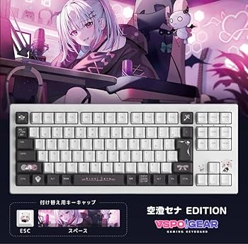 Amazon.co.jp: ぶいすぽっGEAR ゲーミングキーボード 空澄セナ