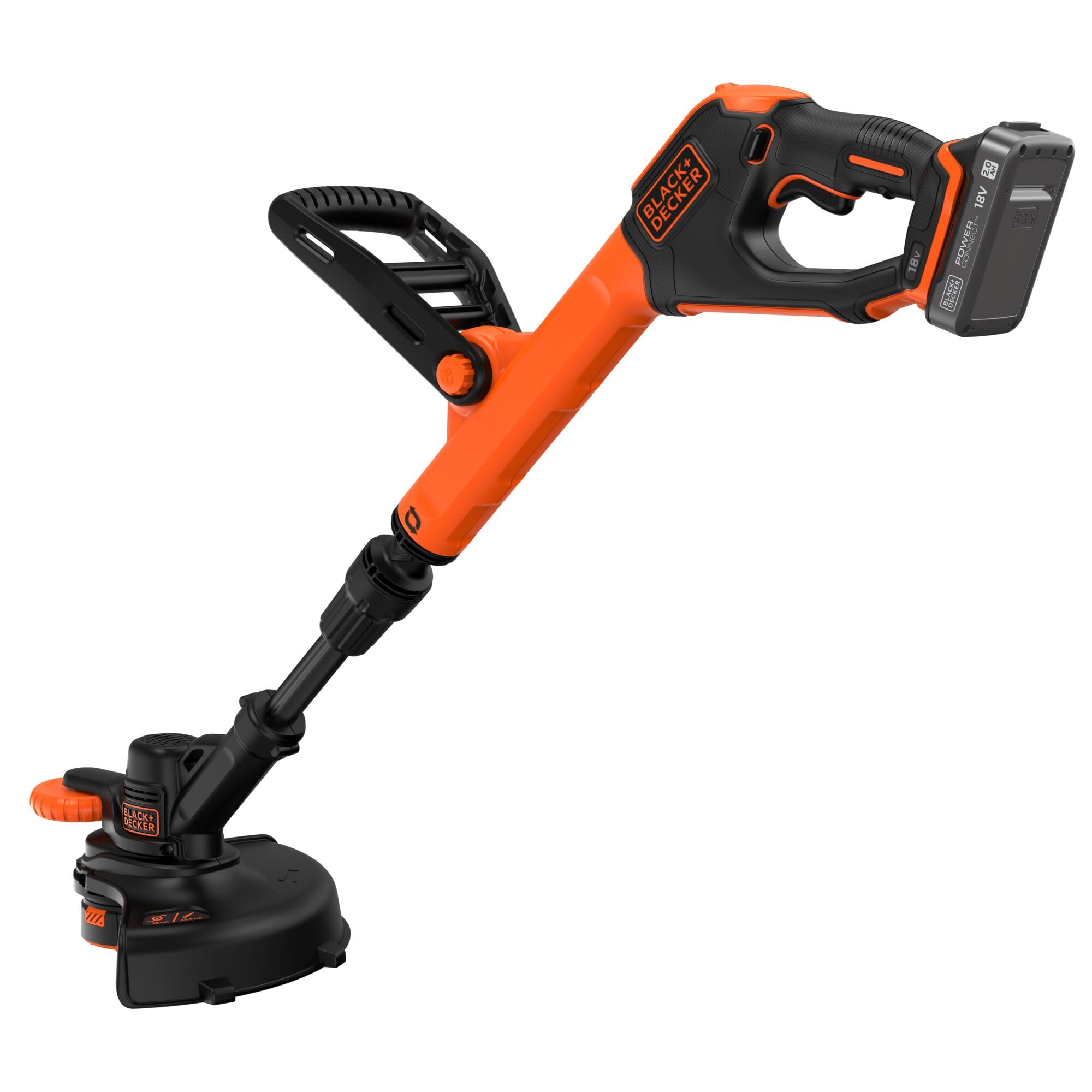 BLACK+DECKER Decespugliatore da 18 V, 28 cm, kit da 2 Ah, BCST918D1-GB
