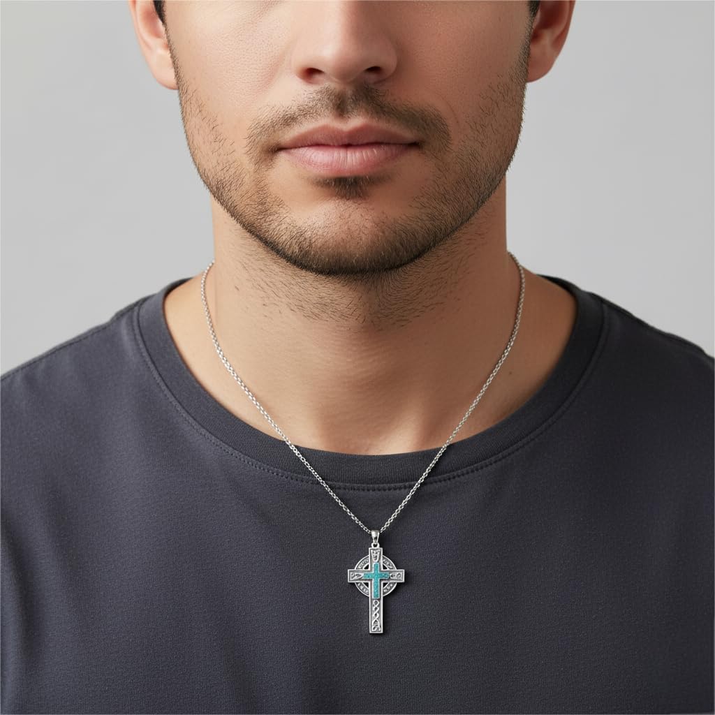Cross Necklace 925 Sterling Silver Cross Religious Pendant Jewelry Gifts for Women Men - Image 4
