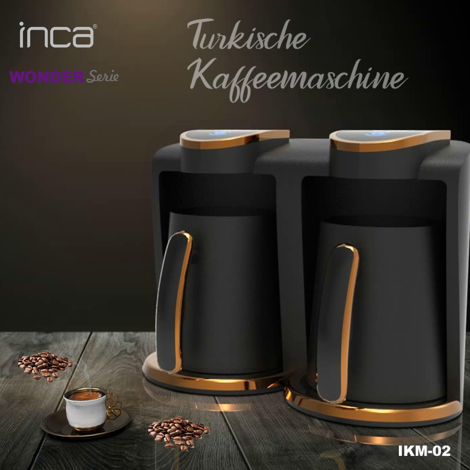 INCA IKM-02 Turecka kawa WONDER SERIE, czarna