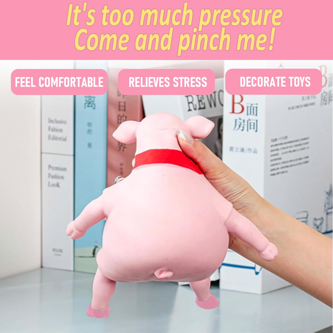 Jouet Anti-stress Cochon En Silicone – Balle à Presser – Décompresser Adulte Enfant – Reprend Sa Forme