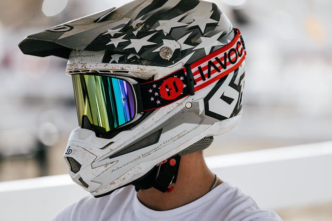 Havoc Racing Gogle magnetyczne - gogle motocrossowe, do jazdy na motocyklu, snowboardzie, ATV i UTV, okulary przeciwmgielne blokujące promieniowanie UV