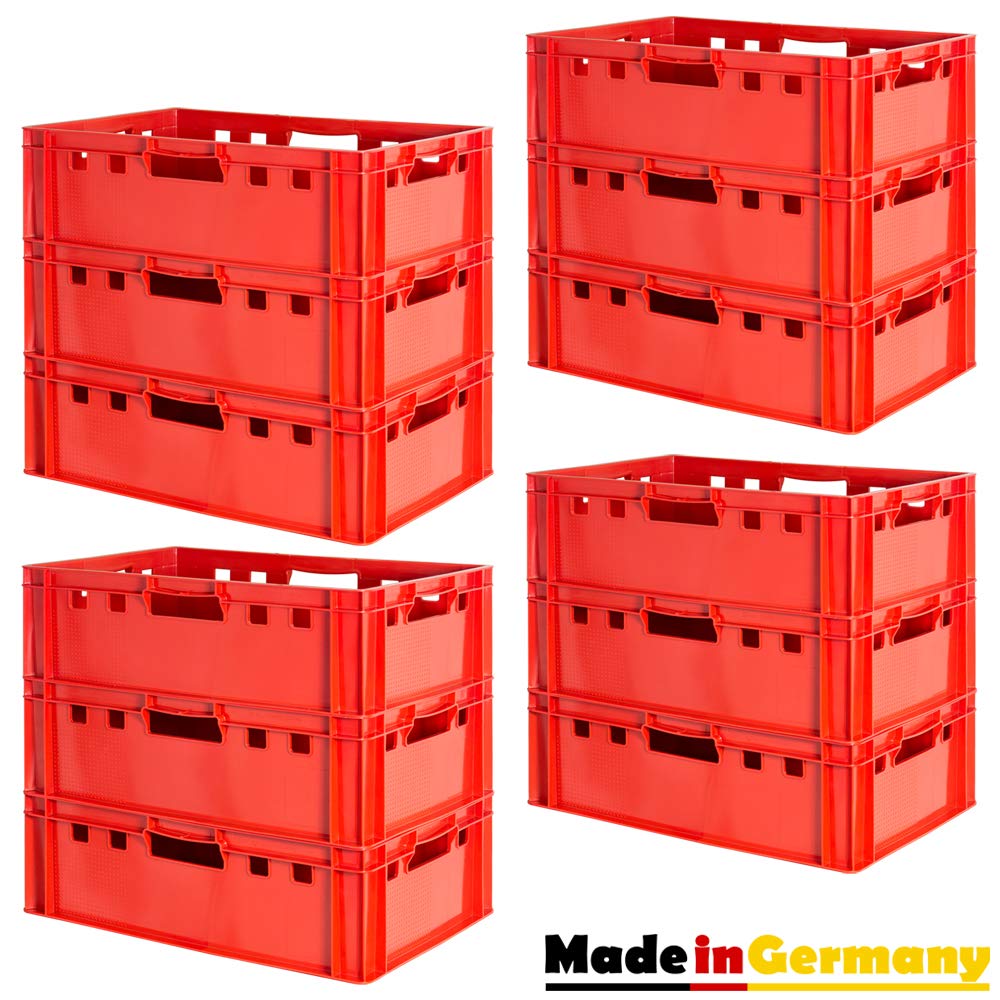 Euro Apilamiento de Plástico Caja Industrial Euro Caja Almacenamiento Eurobox E2 Kingpower, Número:12