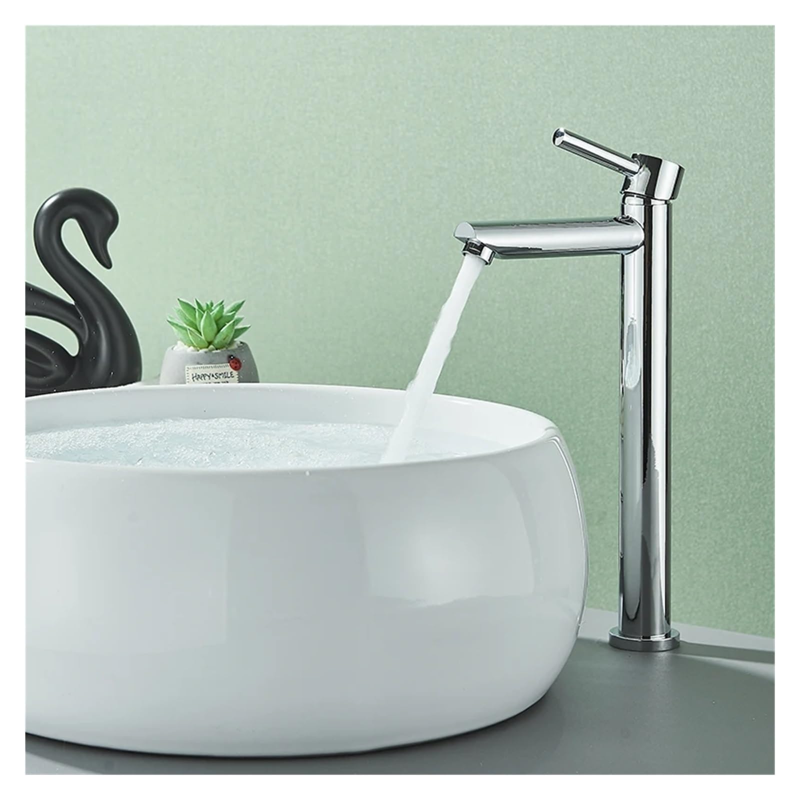 Robinet de lavabo chrome mitigeur chaud et froid pour salle de bains