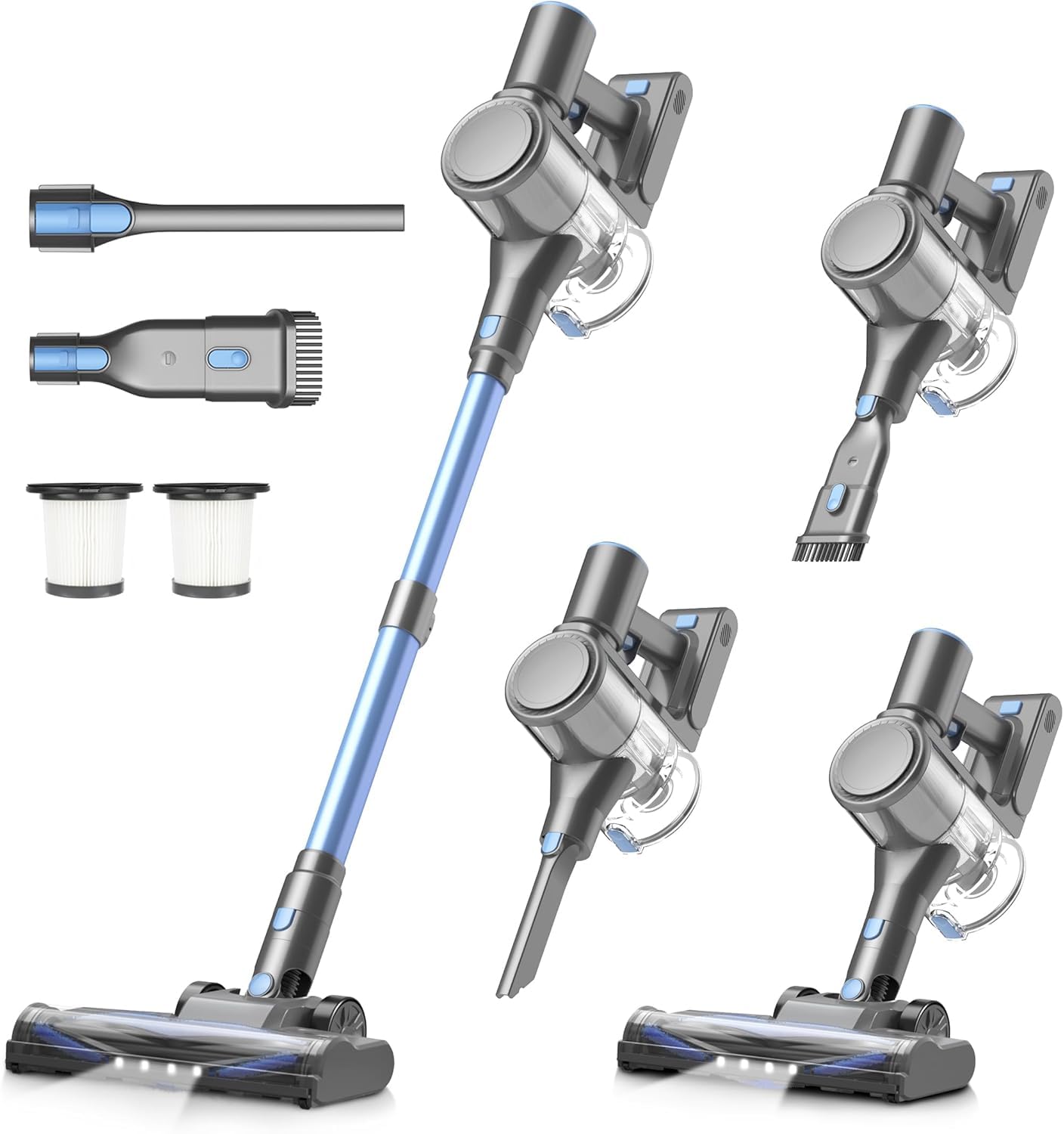 Photo 1 of Zefiro Cordless Vacuum Cleaner for Home,450W /40Kpa 50Mins Stick Vacuum,Anti-Tangle 1.5L Dust Cup, Rechargeable Wireless Handheld Vacuum for Pet Hair/Carpet/Floor