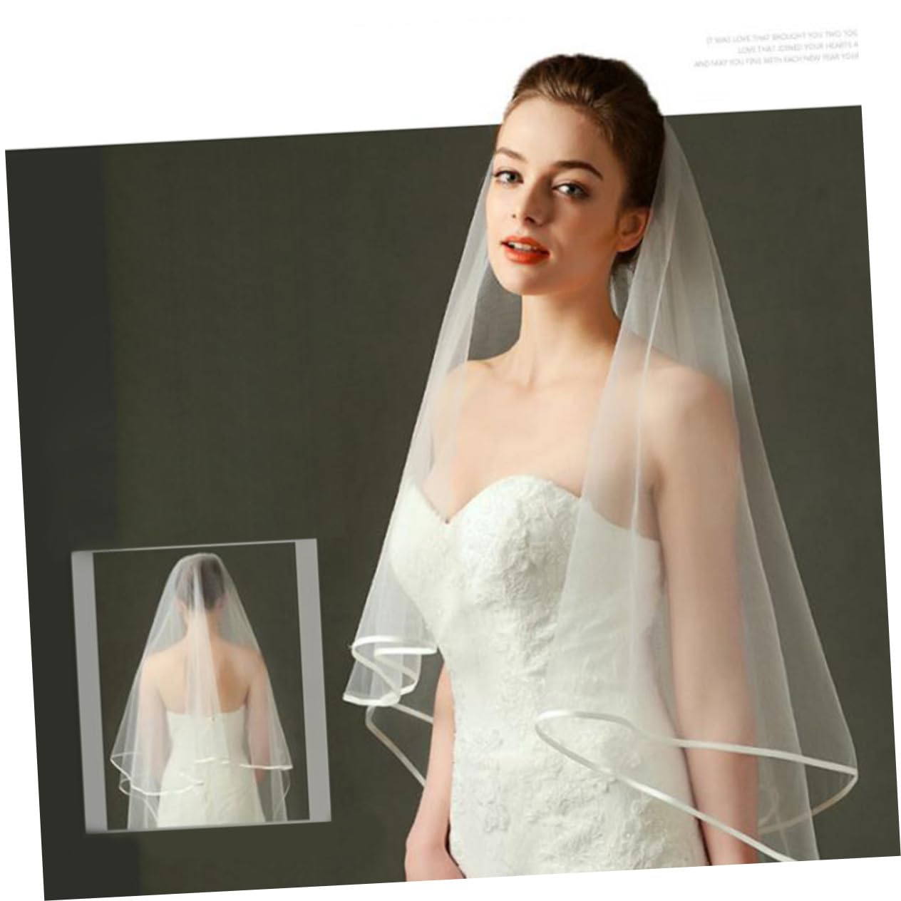 3stücke Eleganter Brautschleier Mit Feiner Umrandung Kurz Und Romantisch Für Hochzeiten Und Fotoshootings Beige Hochzeitsaccessoires Für Bräute