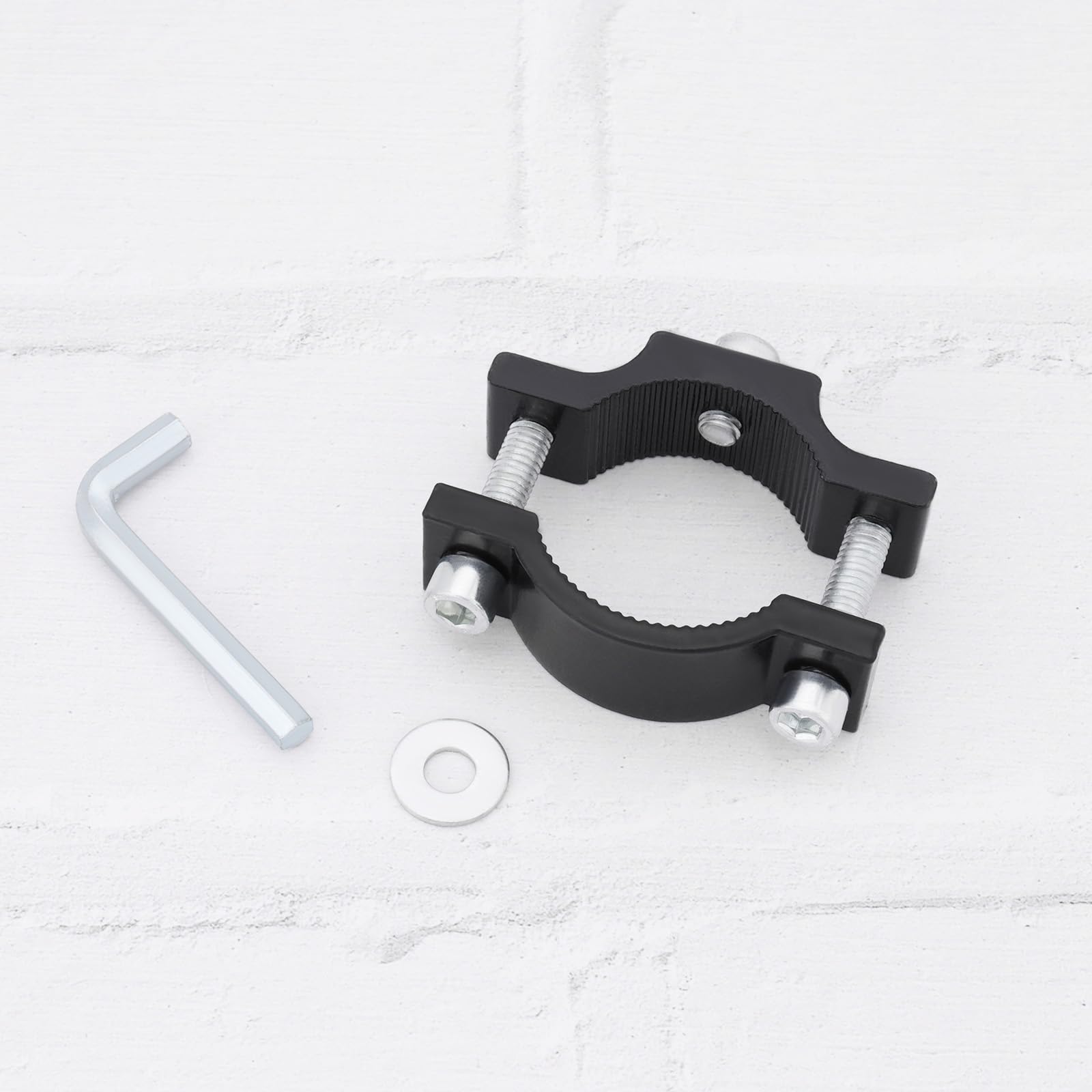 SG Store 2 Abrazaderas Soporte Montaje Luz Motocicleta Abrazadera Soporte Barra Luz de Aleación de Aluminio Aptas para Tubos Bicicleta Y Motocicleta de 18 A 35mm Diámetro Color Negro