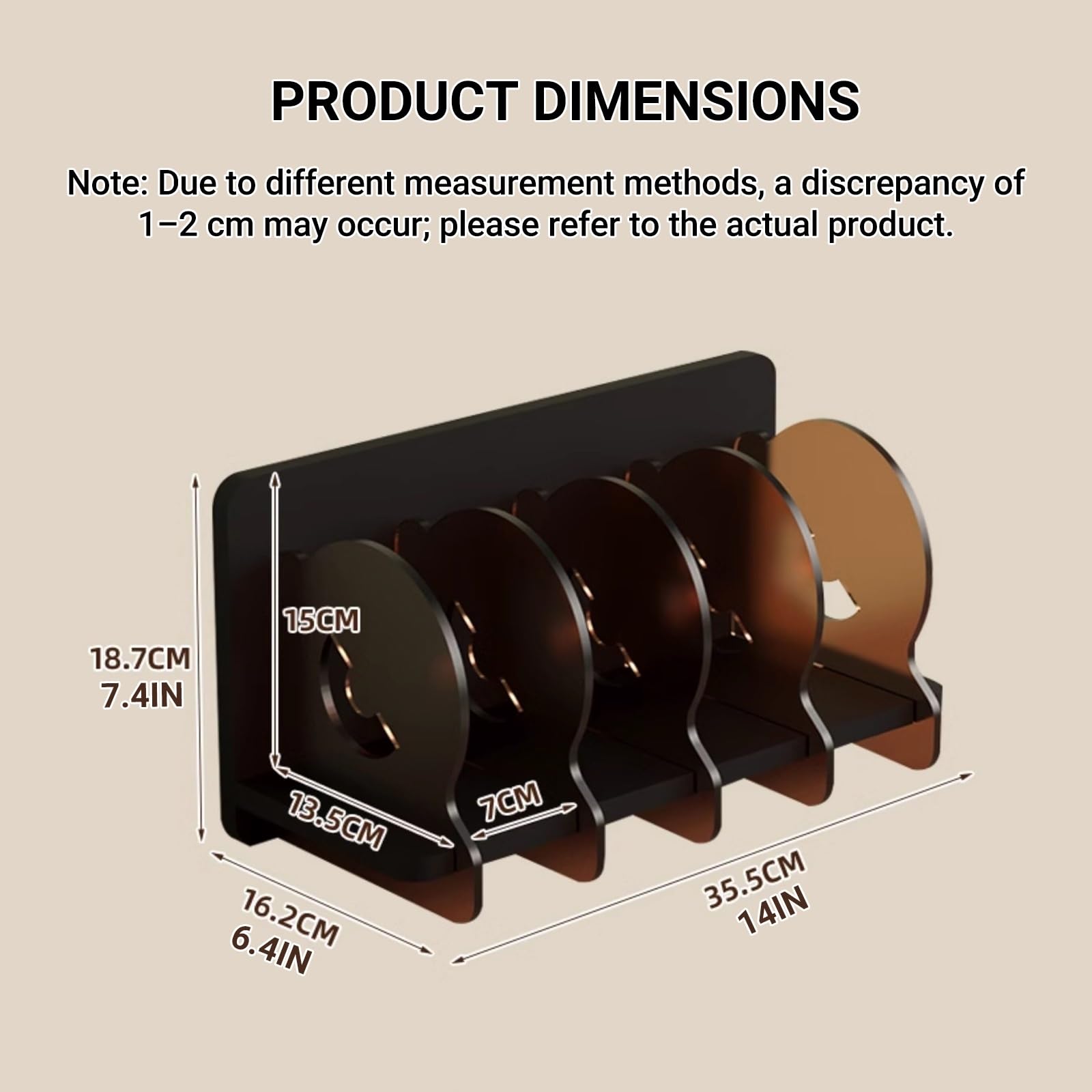 Estantería CD Vinilos 4 Compartimentos Organizador Mesa Librería Baja. | Estantería Madera Organizador Discos con Separadores Acrílicos Estante Multimedia Dormitorio.(Black)