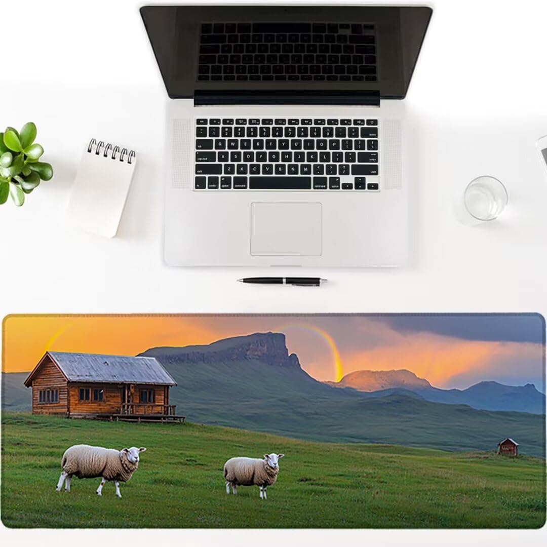 Podkładka pod mysz XXL Zwierzęta - 1400x600x3mm - Duża mata na biurko z przeszytymi krawędziami Wodoodporna antypoślizgowa do PC, przenośna poprawia precyzję i szybkość -36790