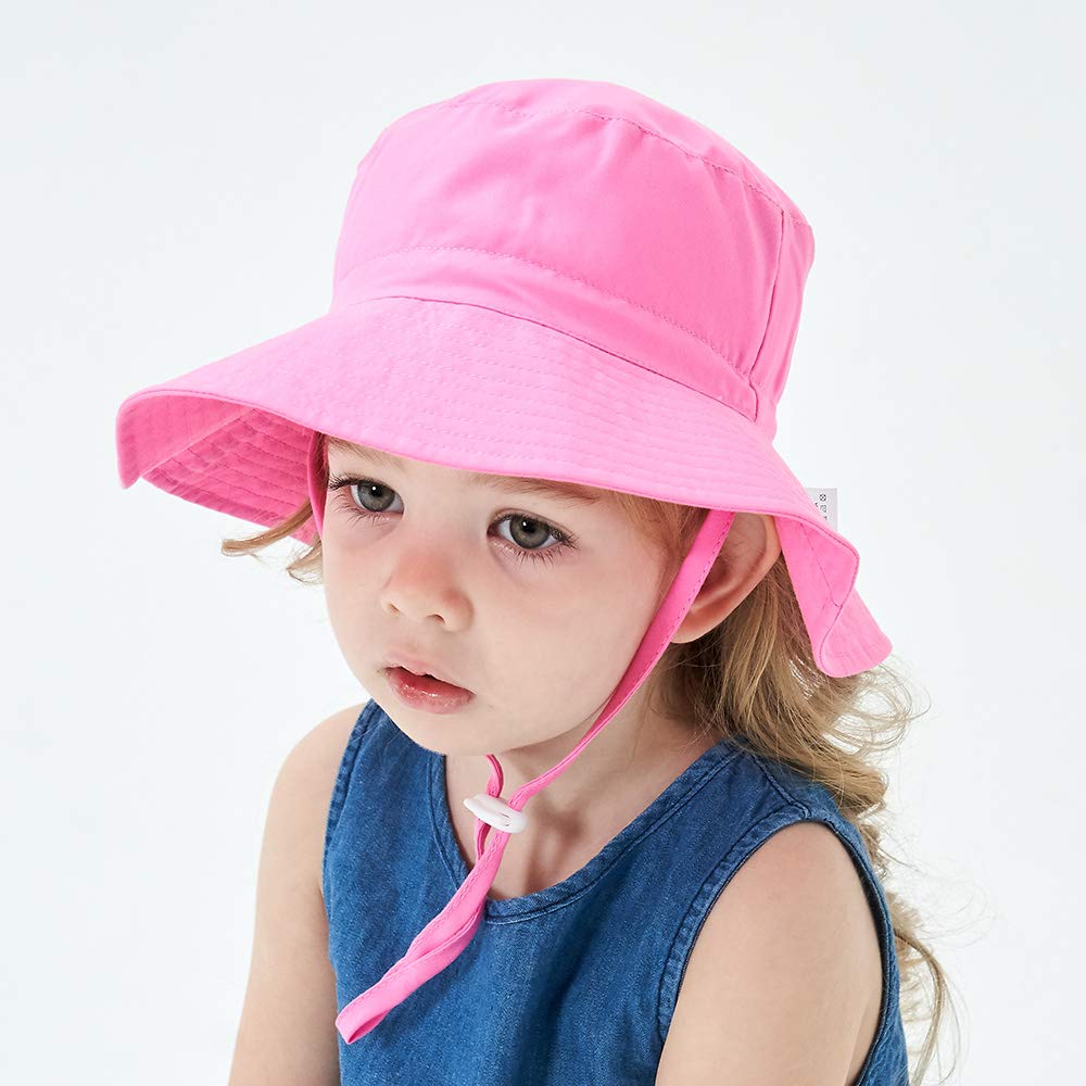DRESHOW Baby Sun Hat Toddler Sun Protection Animal Cap Unisex Summer Bucket Hat with Chin Strap UPF 50+ — view 6
