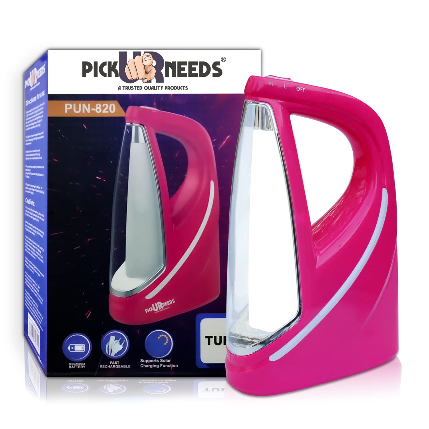 Pick Ur Needs Home Emergency Rechargeable Led Lantern Charging Tube Stand Light (Pink) (B07RY5RPHP) Amazon Price History, Amazon Price Tracker