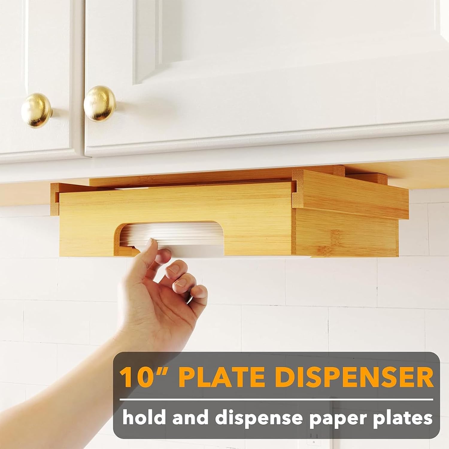 Paper Plate Organizer,Kitchen Paper Plate Storage Shelf | Vertical Cake Dispensers Holders for Apartment, Home, Dorm