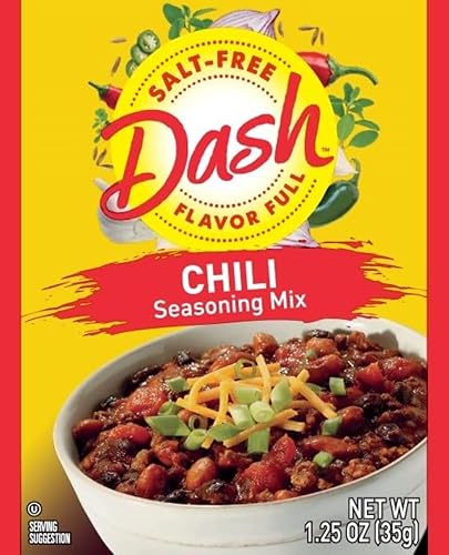 Dash Mezcla de condimentos sin sal, chile, 1.25 onzas (paquete de 12)