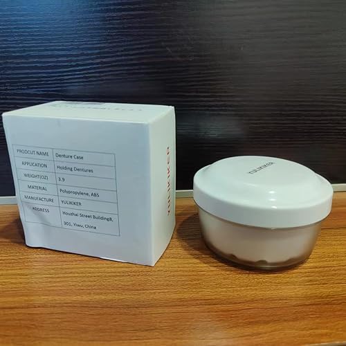 Miniatura 9 de Estuche de dentadura postiza, baño de prótesis absolutamente a prueba de fugas, práctico estuche de dentadura con colador para dentaduras,