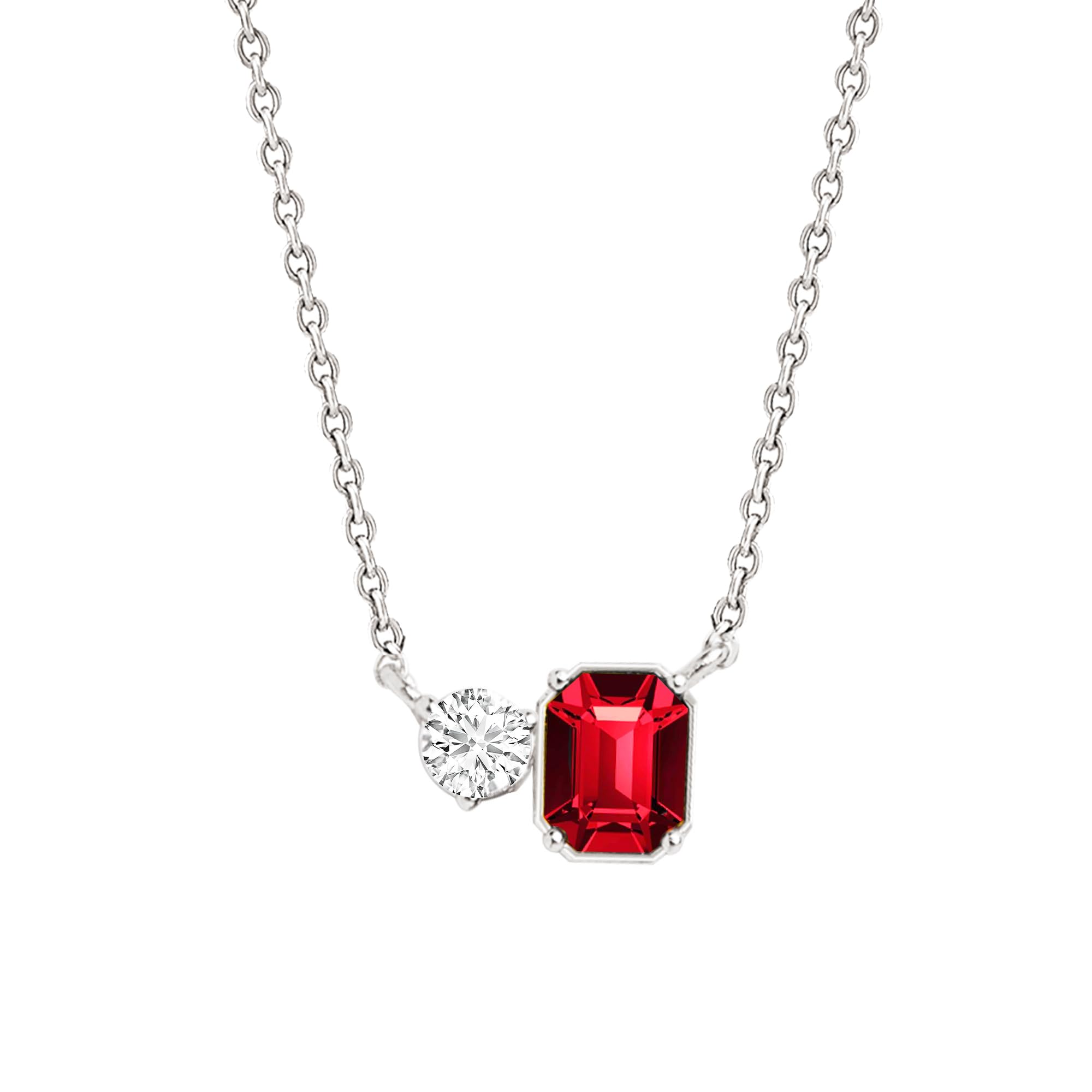 MINUTIAEStylish Austrian Crystal Pendant Necklace For Women With Extendable Chain
