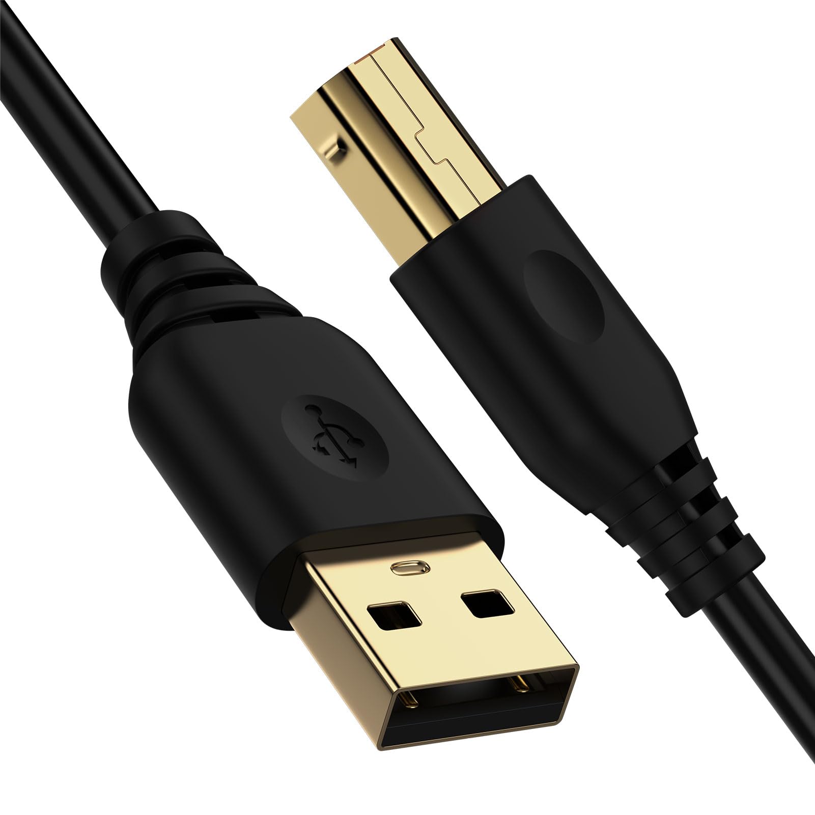 USB A to USB B Printer Cable 6FT, USB 2.0 Type A Male to Type B Male Scanner Cable High Speed Printer Cable Cord MIDI Cable for Computer, Laptop, HP, Canon, Samsung, Brother, Dell, Epson, Xerox, Piano