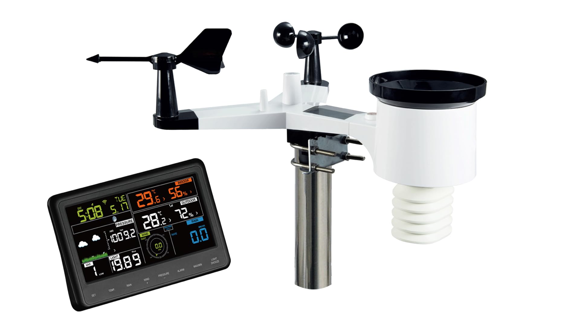 MISOL Wireless Weather Station Connect to WiFi, Upload Data to Web, wunderground/La estación meteorológica inalámbrica se Conecta a WiFi, Sube Datos a la Web, wunderground