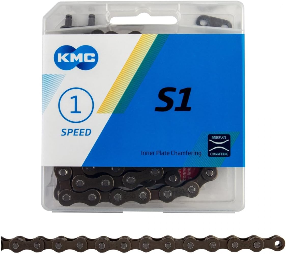 S1, Chain, Speed: 1, 1/8'', Links: 112, Brown, Black, One Size