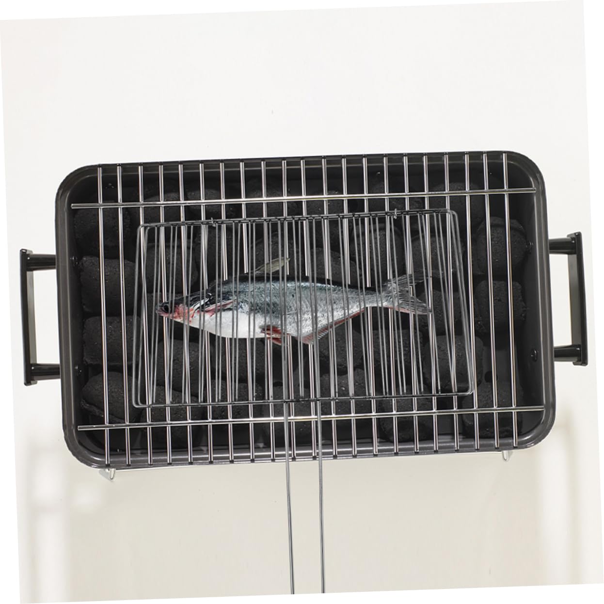 Toyvian Cestello per Grigliare in Acciaio Inox Spesso con Manico Ergonomico, Griglia per Pesce, Carne e Verdure per Barbecue All'aperto, Resistente e Multiuso per Campeggio e Patio
