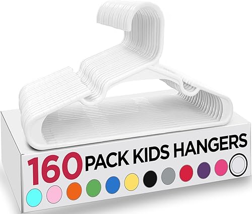 Vista 35 de Utopia Home Paquete de 40 perchas para niños, perchas de plástico de 11.5 pulgadas para armario, perchas para ropa y colgador infantil para armario