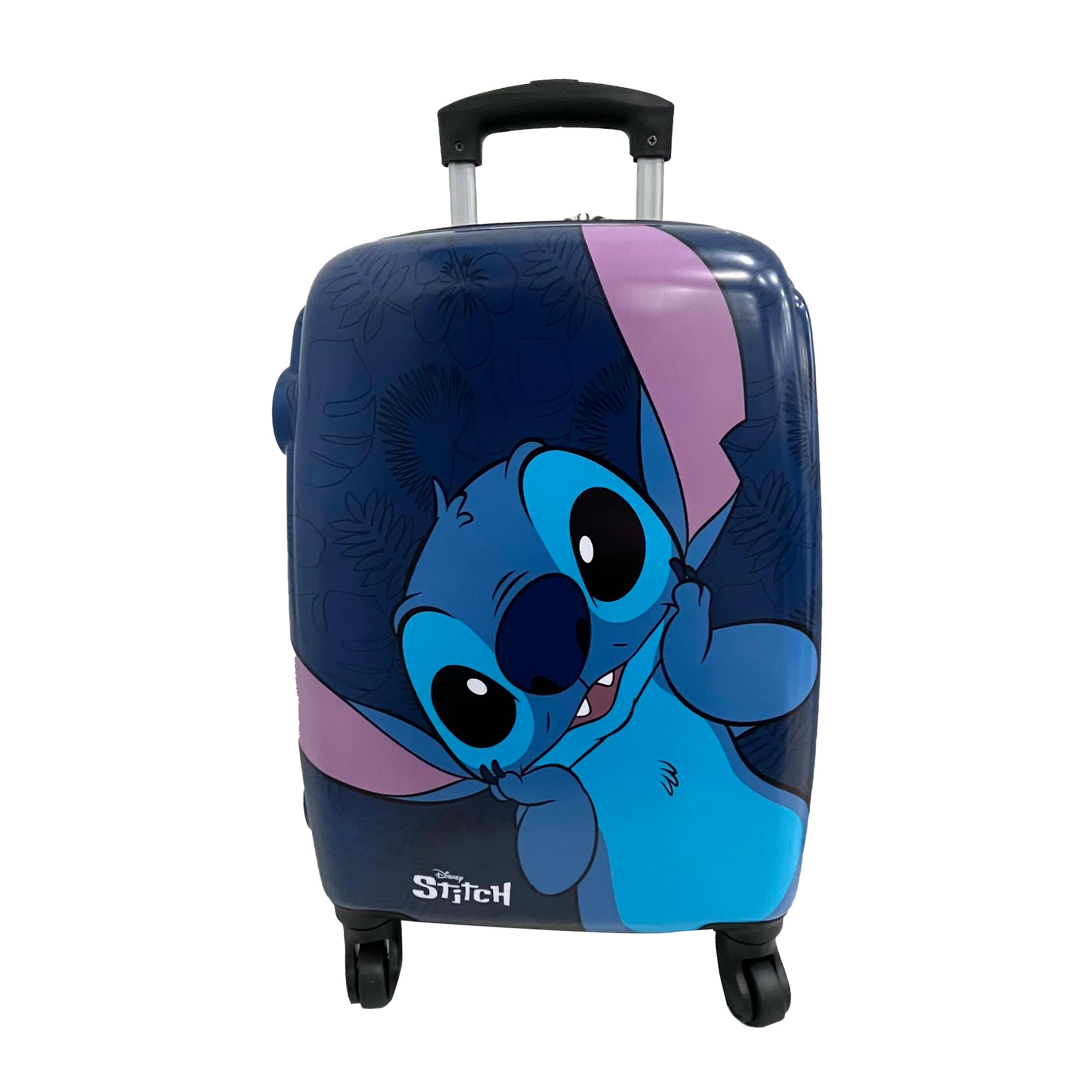Disney Walizka Stitch Cabin - 4 kółka obrotowe i wielokierunkowe - niestandardowe podwójne kółka - bardzo wytrzymała walizka twarda z wysuwanym uchwytem - 50 x 33 x 20 cm, Biały, 50 x 33 x 20 cm