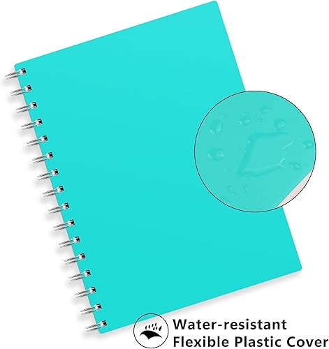 Miniatura 7 de RETTACY Cuaderno de espiral con rayas universitarias, 300 páginas, tamaño A5 mediano (14.5 x 20.8 cm), para la escuela, el trabajo, la escritura, el