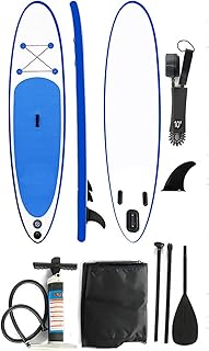 TOMYEUS Inflatable Boat Inflatable Paddle Board Stand Up Paddle Board SUP with Adjustable Paddle, Backpack, Non-Slip Deck, Large Fin, Leash, Surf Board for Adult & Youth & Kid Kayak Gonflable