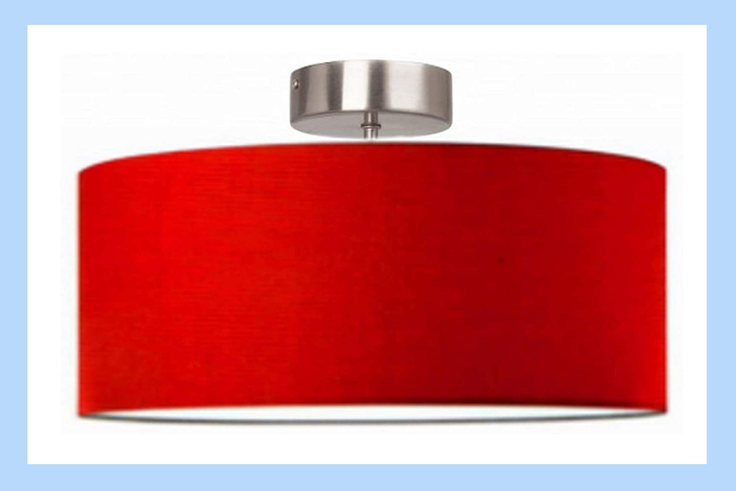 Lampadario Moderno Cilindro Sospeso - Metallico Blu, Diametro 50 Cm, Portalampada E27 - Foto 5