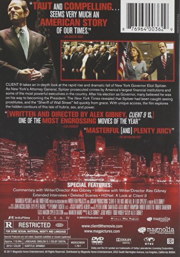 Client 9: The Rise and Fall of Eliot Spitzer DVD: impactante documental sobre poder 3