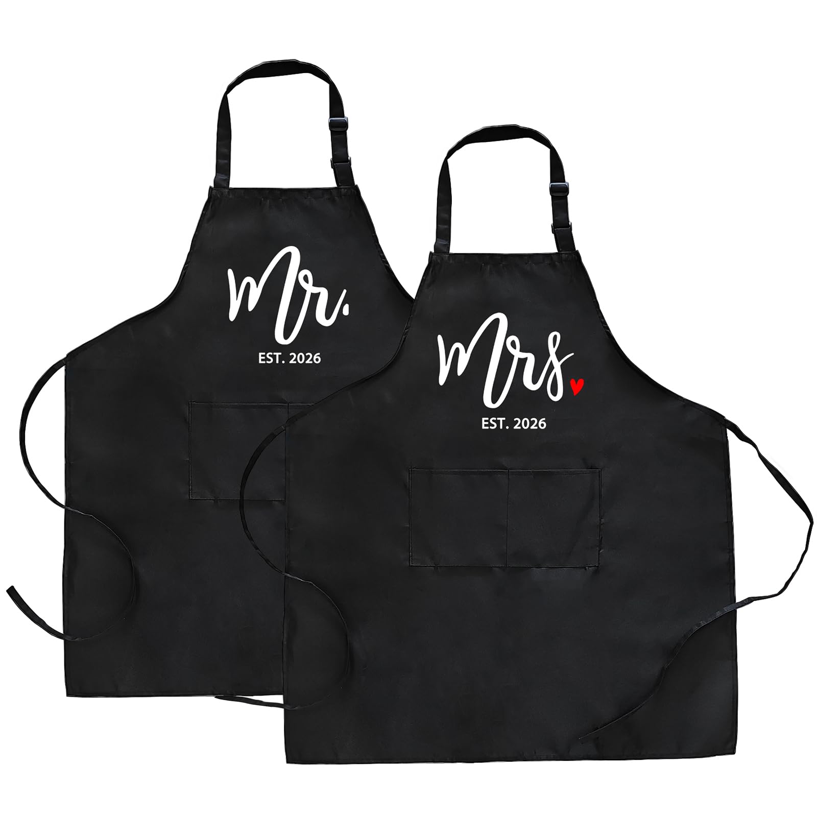 Kitchen Apron with Pockets for House Warming Gifts New Home, New Home Gift Ideas for Women Men Couple
