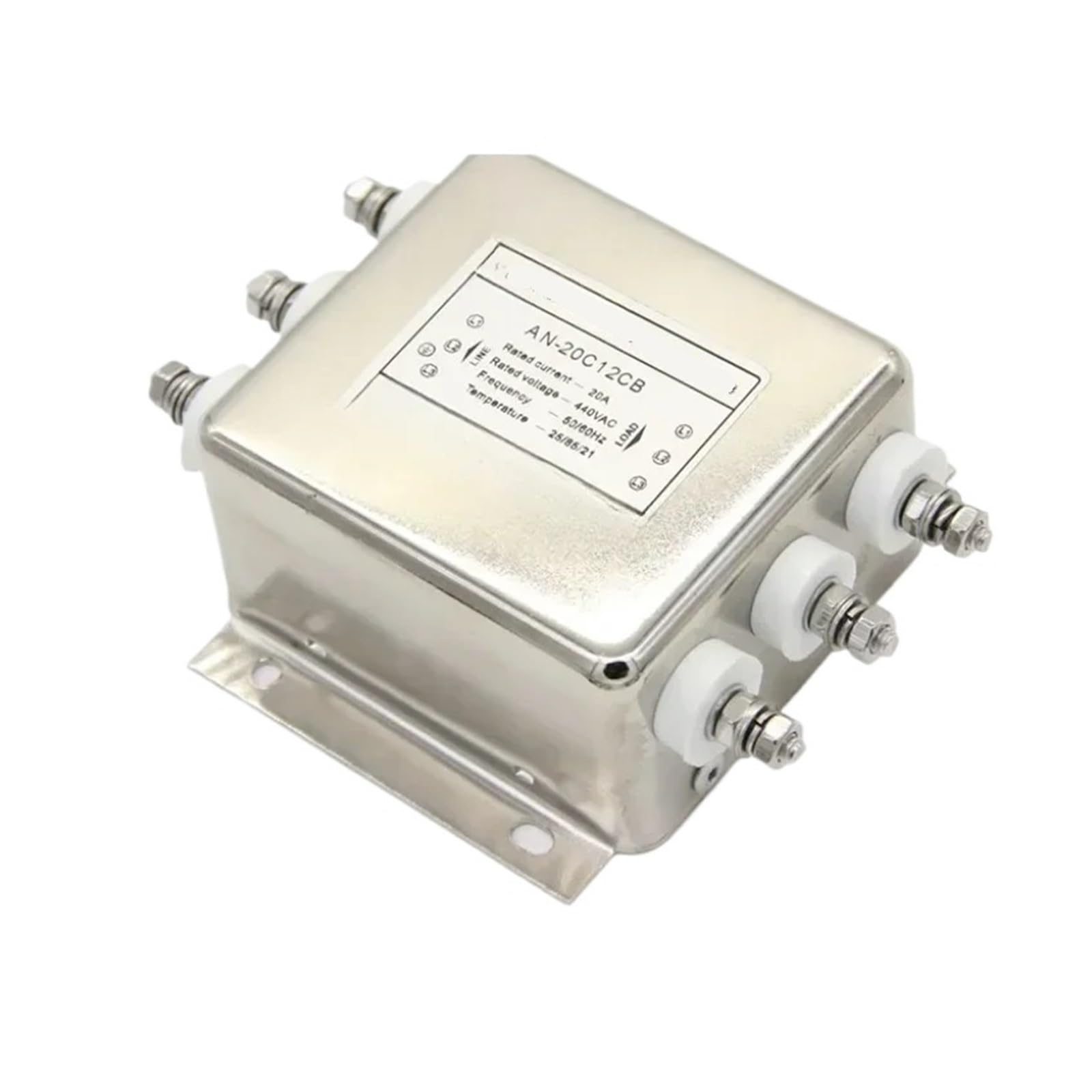 YTMJPQQJI Three-Phase Power Filter 20A 380V/440V AN-20C12CB Bolt Filter Inductor