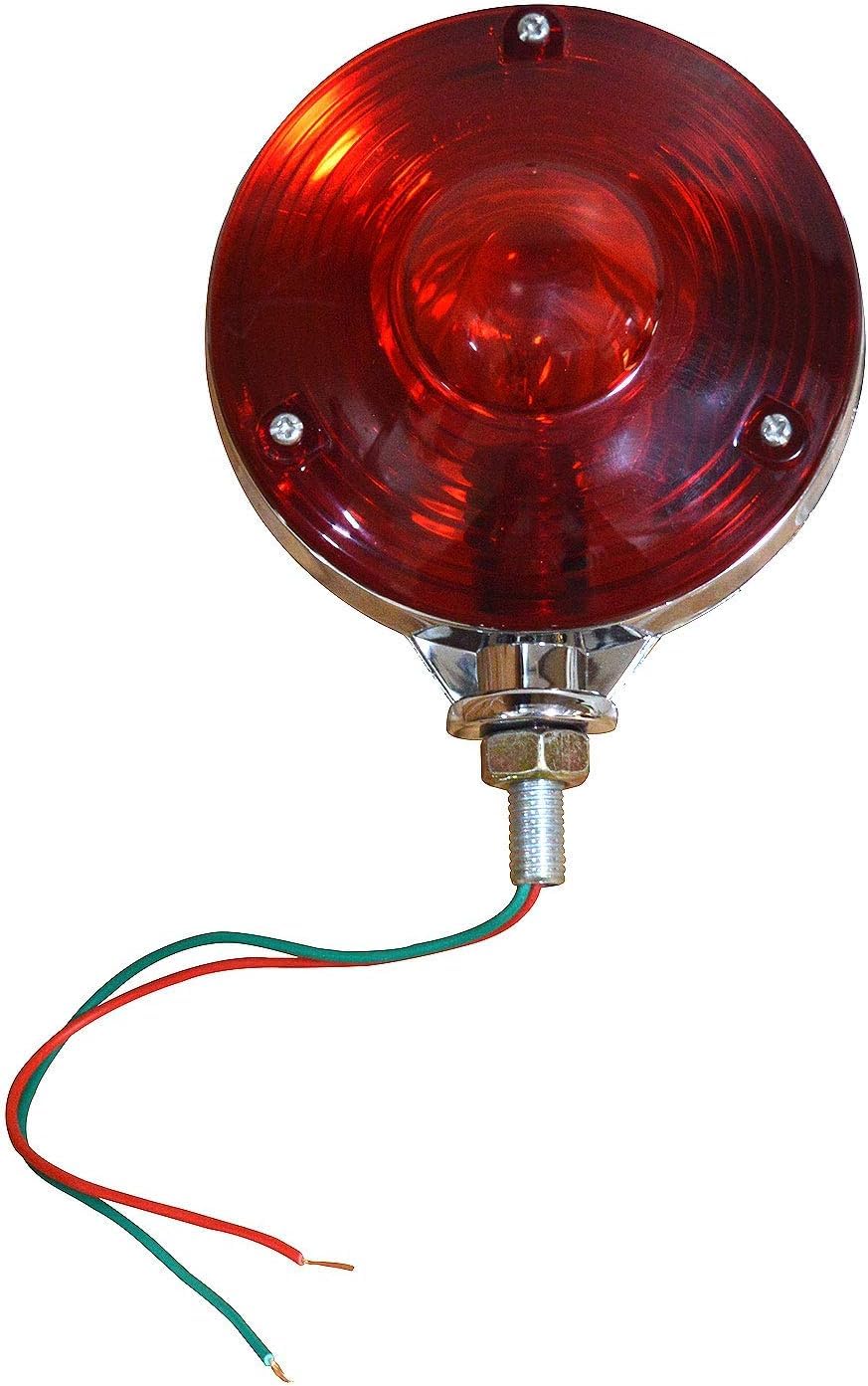 Ensemble d'éclairage à double face rouge / ambre étanche avec des ampoules 12V compatibles pour la remorque de camion SUV RV Fender STOP Turn Tow