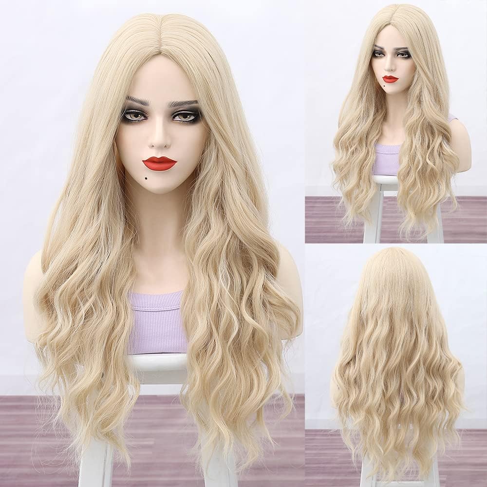 MUPUL Sara Sandesoon Wig Long Blonde Wigs for Sara Costume Women Halloween Witch Costume Accessories for Party Cosplay Daily