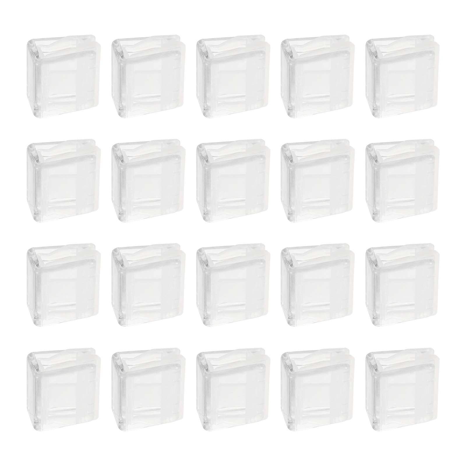 PATIKIL Plastic Binder Clips, 20Pcs Cute Paper Clamps Reusable Small File Clips Desktop Document Organizer Accessories for Fixing Paper Desk Home Office Supplies, Transparent White