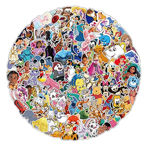 Dibujos Animados Disn-EY Pegatinas 100 pcs, Laptop Vinyl Pegatinas Pack para Auto Equipaje...