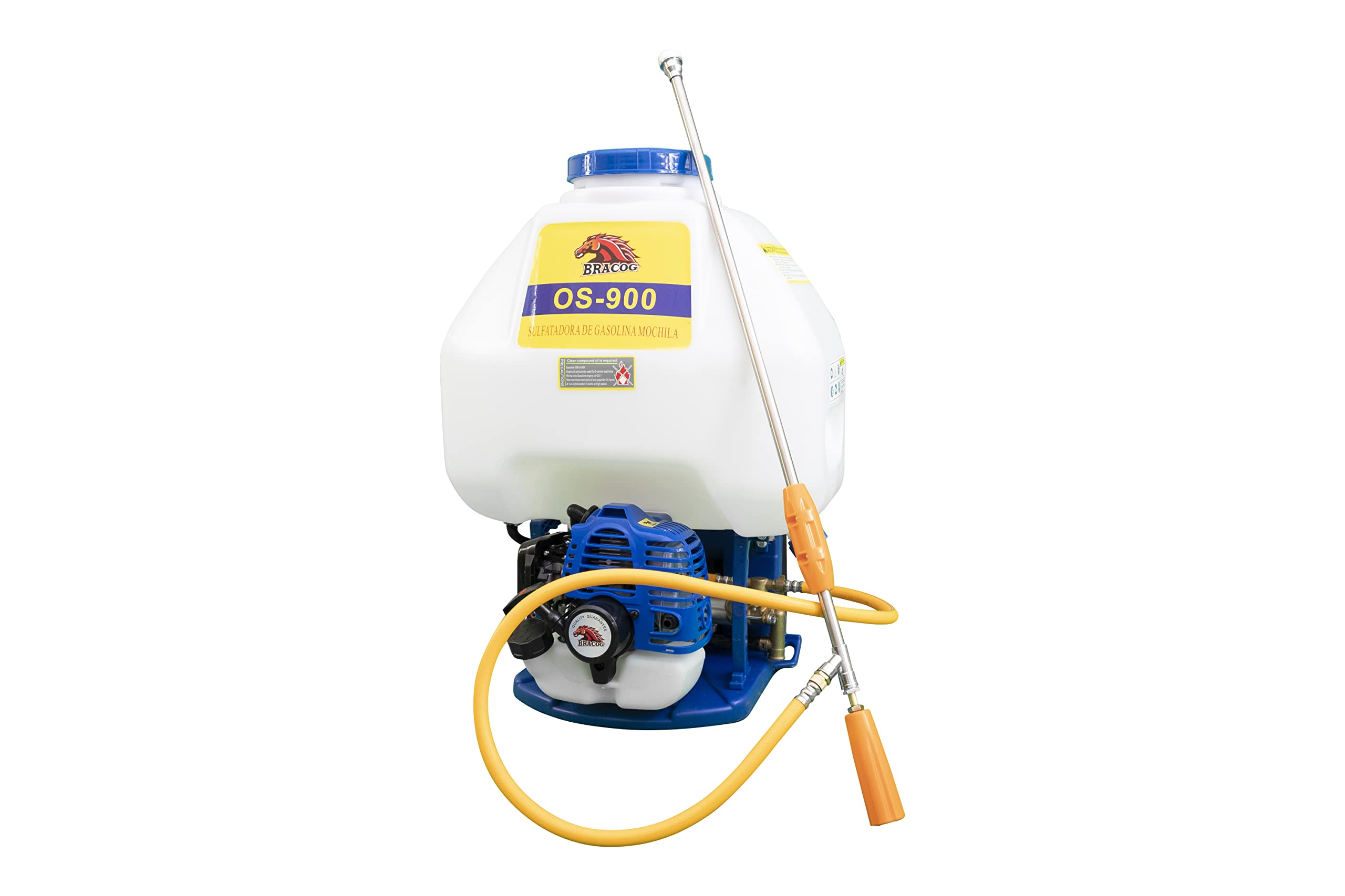 BRACOG - Mochila para sulfatar 30L - Motor Gasolina de 2 Tiempos - Desplazamiento - 26CC - Mezcla de Combustible Gasolina (25:1)