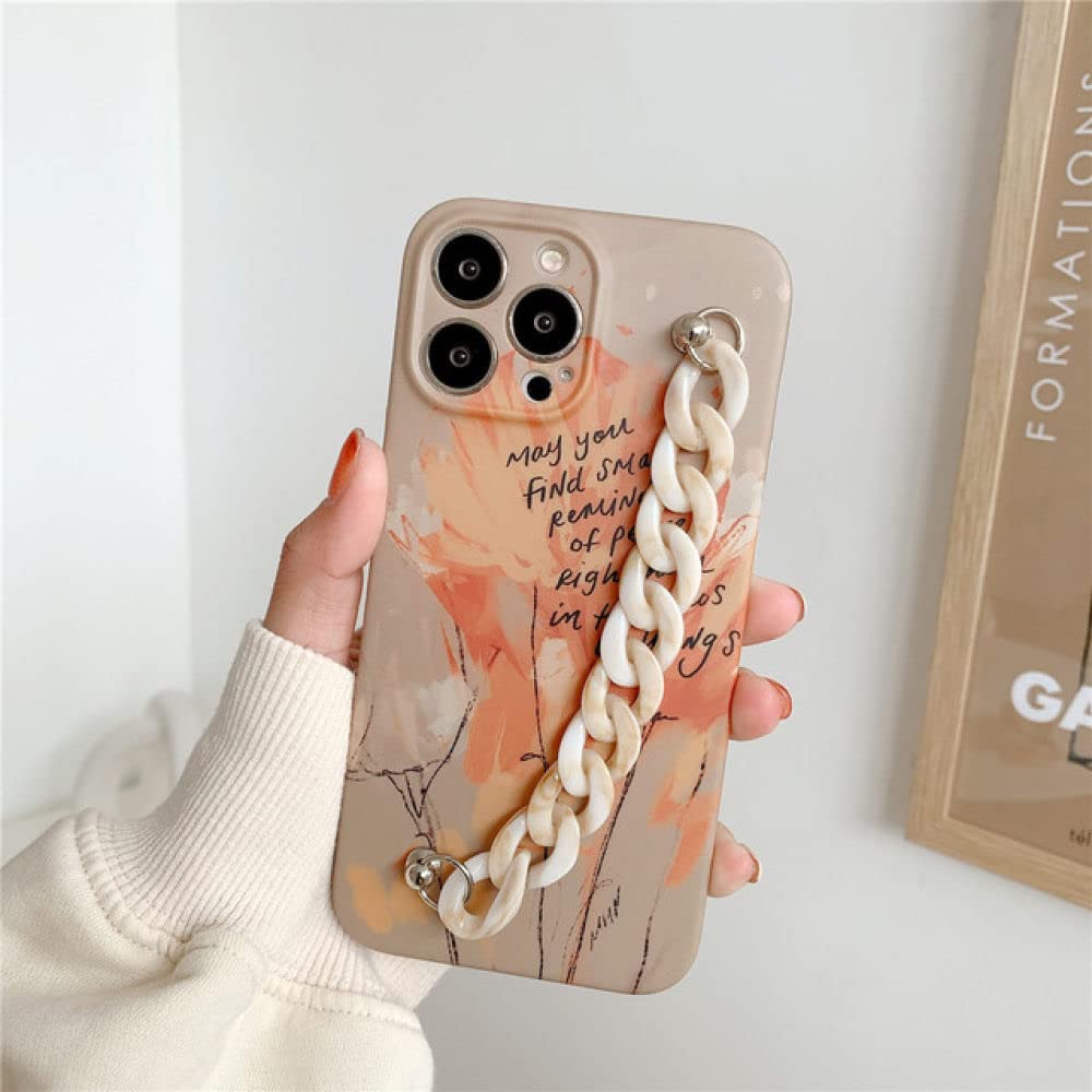 Coque silicone souple iPhone 13 Pro chaîne marbre luxe - 7