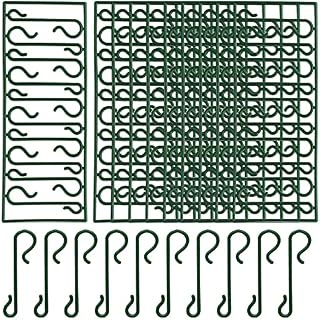 100 Pcs Christmas Tree Hooks Green Ornament Hooks Mini Hangers for Christmas Tree, Christmas Wreath, Christmas Vine
