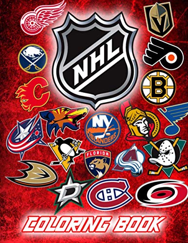 NHL Coloring Book: Enjoy An Exciting Activity With Logo Team NHL