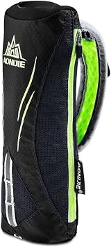 Azarxis Handheld Water Bottle Holder Carrier with Phone Pocket, Quick Grip Running Hydration Sleeve with Adjustable Hand Strap Soft Bottle Pouch for Jogging, Walking, Hiking