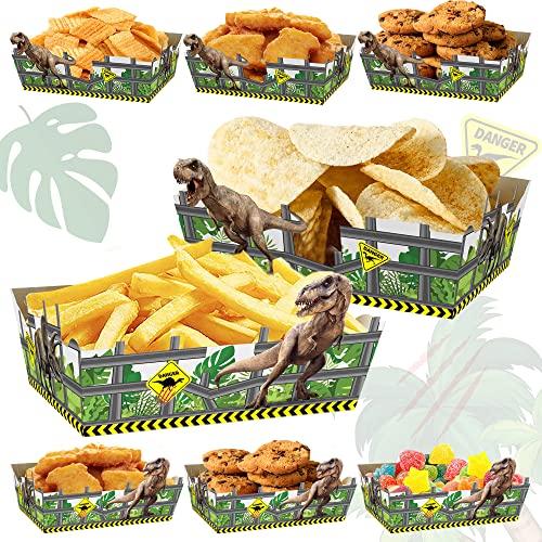 Dinosaur Disposable Paper Trays (24Pcs)