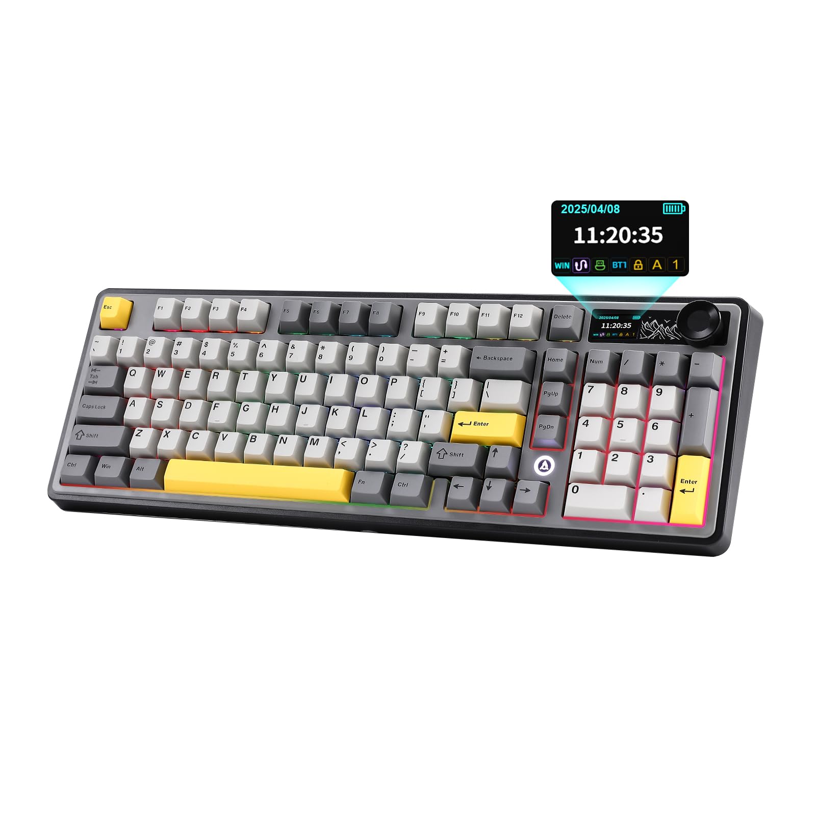 【新品・未使用】AJAZZ AK980 ホワイト ブラック ゲーミングキーボード Amazon | MechLands AJAZZ AK980 98% メカニカルキーボード BT5