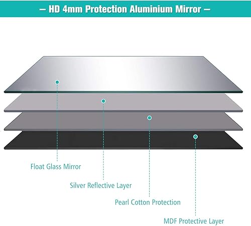 Miniatura 3 de CHARMAID Espejo de longitud completa, espejo rectangular grande de 59 x 22 pulgadas, espejo de tocador de pie o montado en la pared para sala de