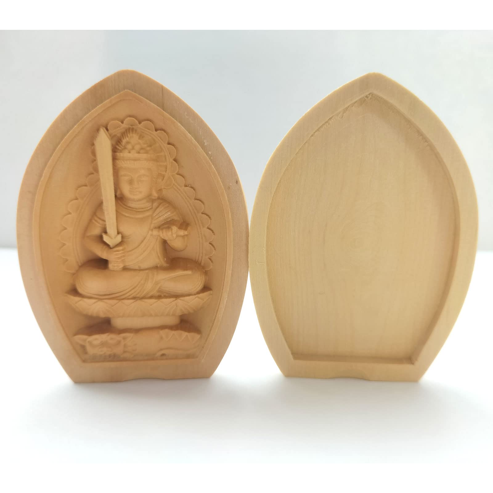 フォロー割・新品】 香合仏 文殊菩薩 白檀 仏龕 懐中仏 文珠菩薩