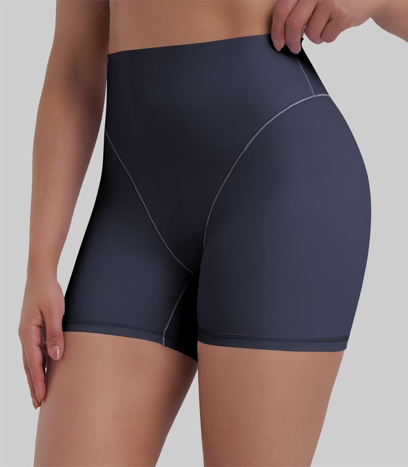 Sunzel Booty Contouring Biker Shorts for Women – High Waist Tummy Control Soft Squat Proof Thong Seams Workout Gym Spandex