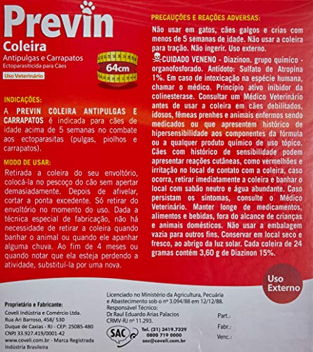 Coleira Antipulgas Previn para Cães