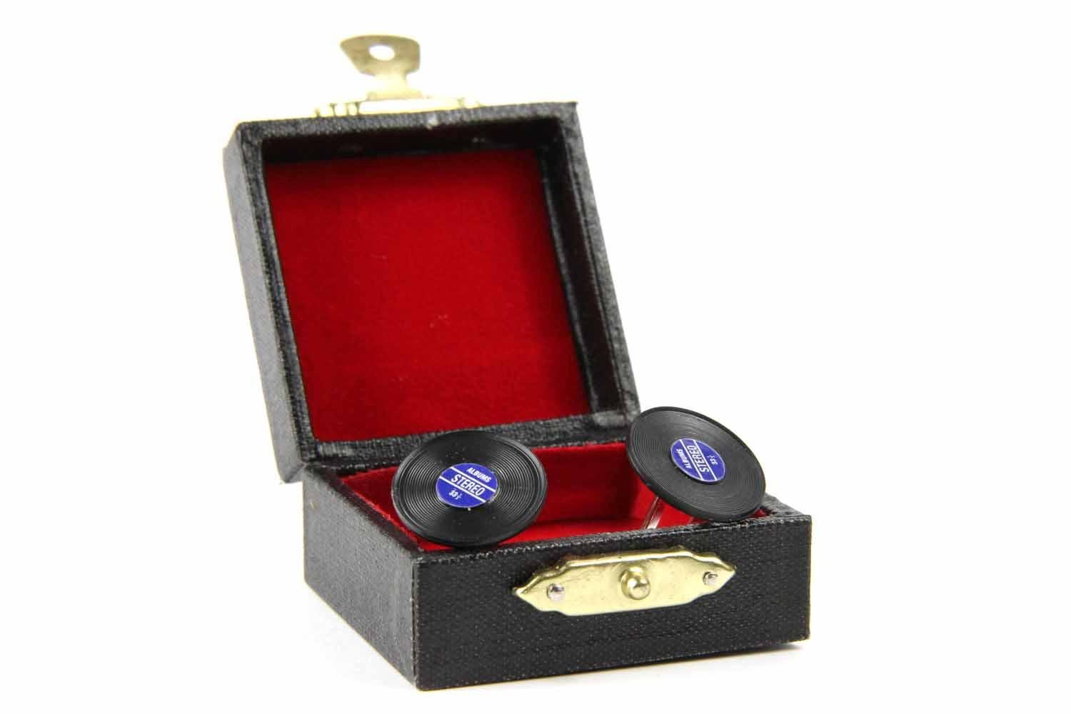 Miniblings Record Records Cuff Links Cufflinks Box Vinyl LP DJ Music Blue