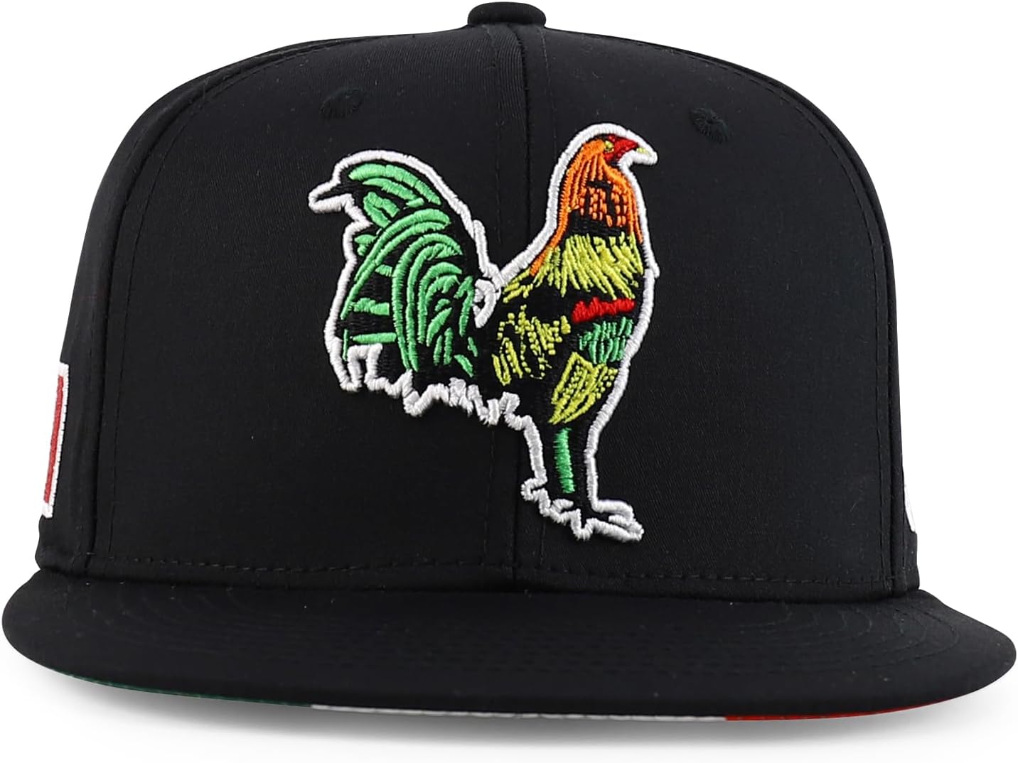 Trendy Apparel Shop 3D Rooster Embroidered Flat Bill Snapback Cap - Image 2