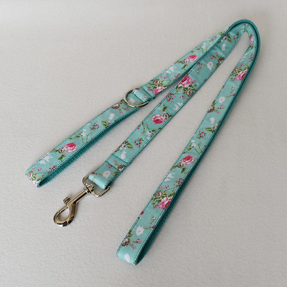 Correas y collares para mascotas Grabado personalizado Nombre y número de teléfono Juego de collar y correa de perro para perros grandes Bulldogs turquesa de servicio pesado-collar_leash_set_S_